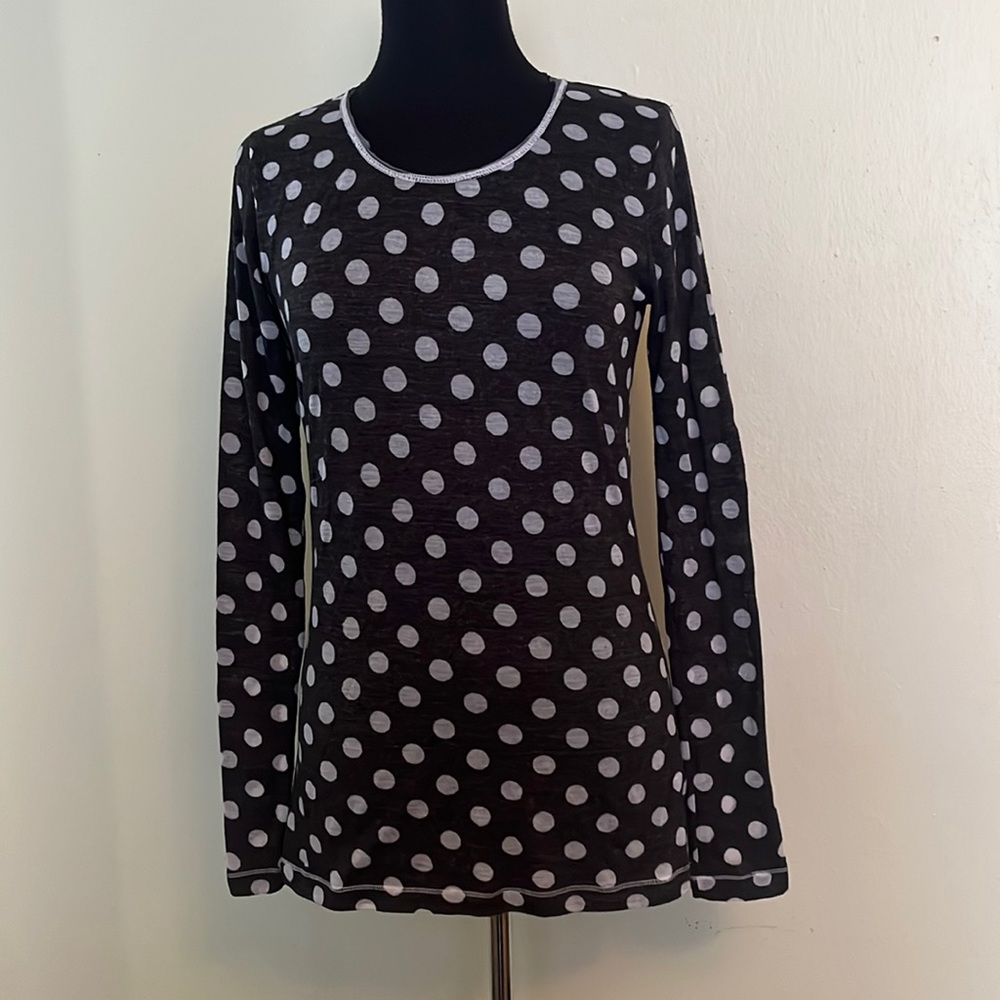 Neesh by D.A.R long sleeve tee polka dot M with translucent dots!